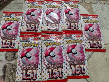 Pokémon - 8 Booster pack - Bustine Pokémon 151 Mew - Scarlet, Nieuw