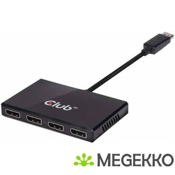 CLUB3D Multi Stream Transport (MST) Hub DisplayPort 1.2 Quad, Verzenden, Nieuw