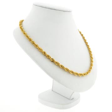 Gouden gedraaide schakelketting, Ophalen of Verzenden, Gebruikt, Goud, Goud