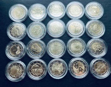 Finland. 2 Euro Various Years (20 coins) (Zonder