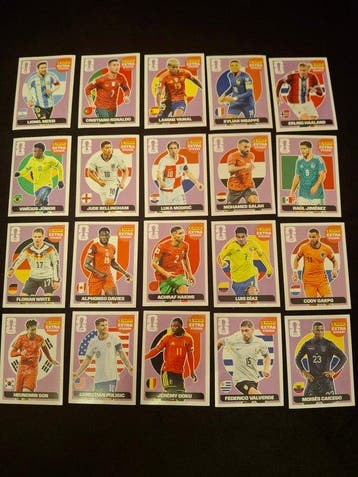2026 Panini World Cup Stickers PURPLE SET - EXTRA STICKER, Nieuw