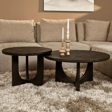Salontafel Guus | Zwart | 80 cm | Starfurn, Ophalen of Verzenden, Nieuw
