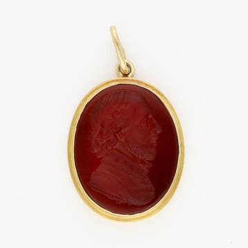 Zonder minimumprijs - Hanger - 14 karaat Geel goud -, Sieraden, Tassen en Uiterlijk, Antieke sieraden