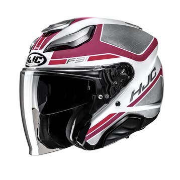 HJC F31 Ceron Grijs Wit Rood Jethelm, Nieuw met kaartje, Heren, Verzenden, HJC