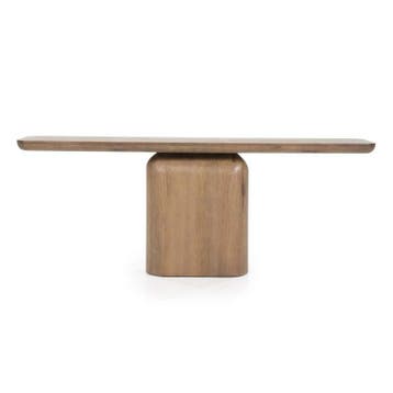 Bijzettafel Leon - 200cm - Bruin - 96207 - bijzettafels, Huis en Inrichting, Nieuw, Overige materialen