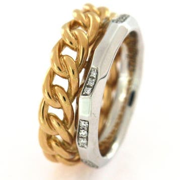 Pomellato - Ring - Milano - 18 karaat Witgoud, Geel goud -, Nieuw
