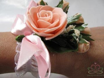Polscorsage Peach Roze bandje van elastisch Kant klaar, Ophalen of Verzenden, Nieuw