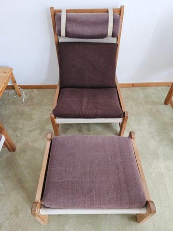 Niels Eilersen - Lounge stoel (2) - loungefauteuil met poef