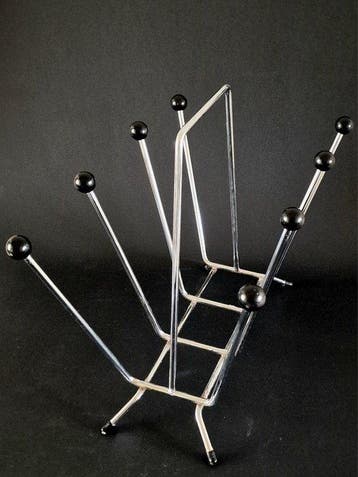 Sputnik - Space-age - Tijdschriftenhouder - Verchroomd,