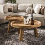 *WOONWINKEL* Salontafel Set Van 2 Tripod Mangohout, Verzenden, Nieuw