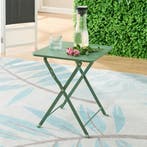 Tuintafel Vegårshei opvouwbaar 45x40x40 cm groen [en.casa], Tuin en Terras, Tuintafels, Verzenden, Nieuw