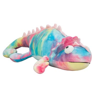 Kameleon knuffel - zachte spandex - mix kleuren - 65 cm, Verzenden, Nieuw