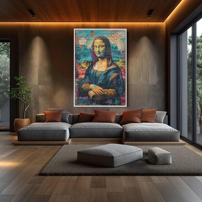 Dine Chanima (XX-XXI) - (XXL) Giant Graffiti Mona Miracle, Antiek en Kunst, Kunst | Designobjecten