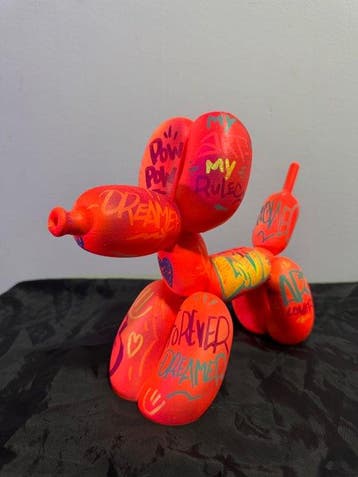 Hiones (XX-XXI) - sculptuur, Ballon Dog #3 (U.V. Effects) -