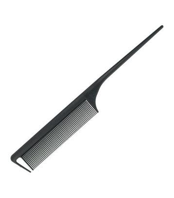 Puntkam Kunststof 22cm Zwart – Met Verdeelpunt – Perfect, Nieuw