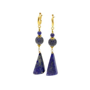 Lapis lazuli - Zilver - Oorbellen, Verzamelen