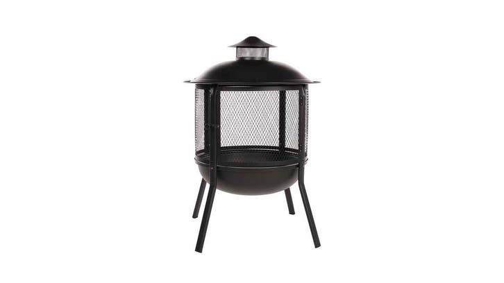 Kansas Vuurkorf Zwart Fireplace staal Diameter 69cm Terra..., Tuin en Terras, Barbecue-accessoires, Nieuw, Verzenden