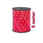 5m Sierlint fuchsia met roze tekst lieve juf, Ophalen of Verzenden, Nieuw