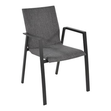 Tuinstoel Stapelbaar Fardau Negro Antraciet Lesli Living, Verzenden, Nieuw