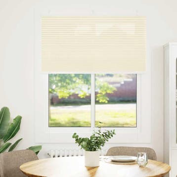 vidaXL Plissé rolgordijn 110x150cm stofbreedte 109,4cm, Verzenden, Nieuw, Crème