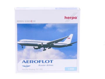 Schaal 1:500 Herpa 513081 Aeroflot Boeing 767-300 Limite..., Ophalen of Verzenden, Gebruikt