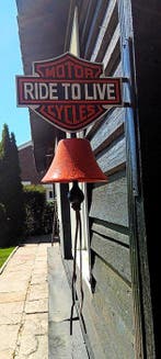 Decoratieve bel - ride to live bel massief gietijzer -