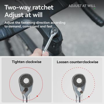ROCKBROS Compacte Fiets Reparatieset met Ratel Sleutel en Bi, Verzenden, Nieuw