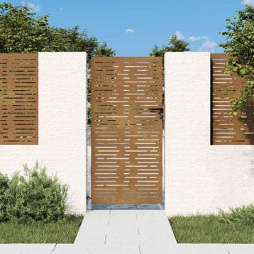 vidaXL Poort 85x175 cm vierkant cortenstaal, Verzenden, Nieuw