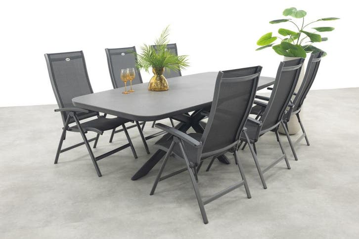 Hartman Salvatore/Soreno Deens ovale verstelbare tuinset, Tuin en Terras, Tuinsets en Loungesets, Tuinset, Nieuw, Overige materialen