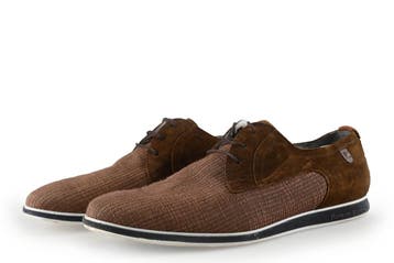 Floris van Bommel Veterschoenen in maat 40½ Cognac, Kleding | Heren, Schoenen, Overige kleuren, Verzenden, Floris van Bommel, Gedragen