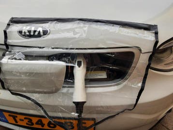 Elektrisch voertuig beschermhoes oplaadkabel, met zwarte..., Verzenden, Nieuw, Universele onderdelen