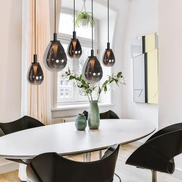 Mexlite hanglamp Glimsy 4197ZW Nieuw, Ophalen, Nieuw, Overige materialen, Trendy