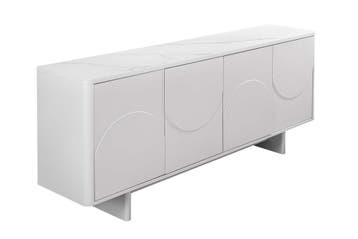 Dressoir SAVOY 180 cm 3D met wit marmeren keramisch blad -, Huis en Inrichting, Ophalen of Verzenden, Nieuw