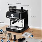 Espressomachine 15 Bar met Molen en Melkopschuimer, Verzenden, Nieuw