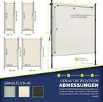 Klemluifel - Balkon luifel - Verticale luifel - 150x310 cm -, Verzenden, Zo goed als nieuw