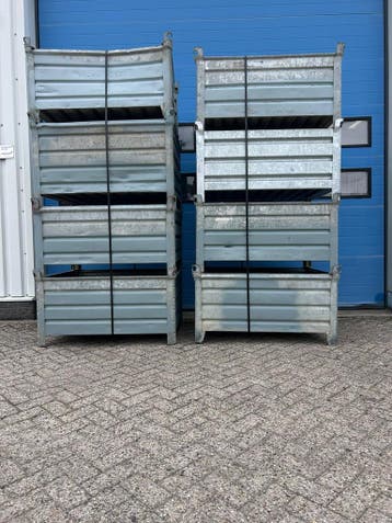 Stapelbak, stapelbakken, partij aanbieding, stalen bak,, Doe-het-zelf en Verbouw, Ophalen, Gebruikt, 100 cm of meer, 60 cm of meer