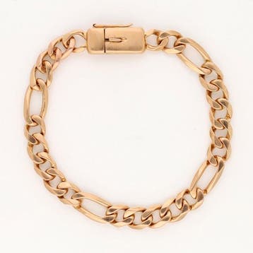 Armband - 14 karaat Roségoud - figaroschakel, Nieuw