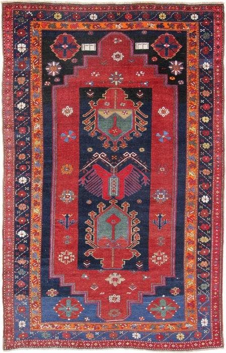 Russische antiek Kaukasisch Ghazni Kazak Shirvan ouder dan, Huis en Inrichting, Stoffering | Tapijten en Kleden