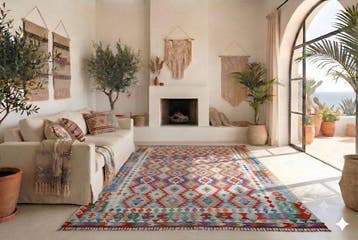 Amira kilim - ongebruikt - Vloerkleed - 295 cm - 205 cm -, Nieuw