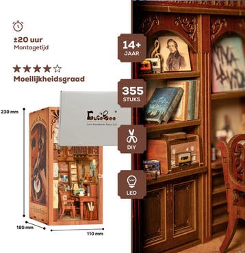 CuteBee Book Nook The Secret Rhythm Houten 3D Puzzel DIY..., Verzenden, Nieuw