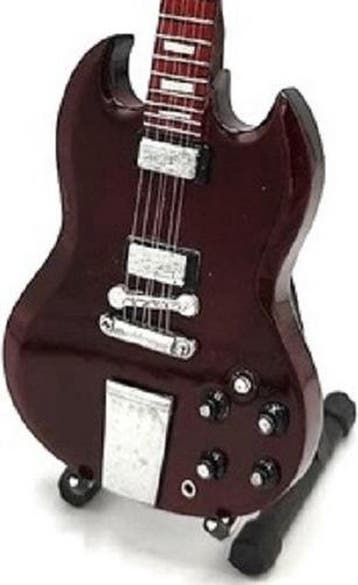 Miniatuur replica Gibson SG gitaar - Frank Zappa, Verzamelen, Muziek, Artiesten en Beroemdheden, Ophalen of Verzenden, Nieuw, Pop, Beeldje of Miniatuur