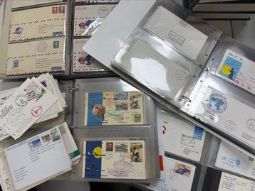 Nederland - Aerofilatelie in mappen en wat los ongeveer 900, Gestempeld
