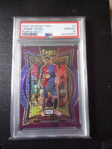Panini 2024-25 Select FIFA Lamine Yamal #7 - PSA 10 - 1, Nieuw