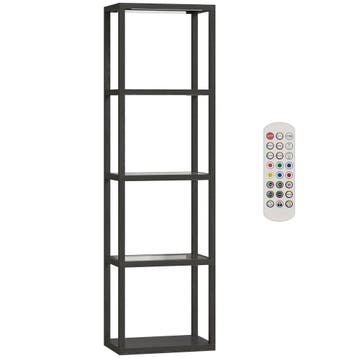 TRUUSK RGB Staande Lamp - Met Glazen Planken - 4-Niveaus LED, Verzenden, Nieuw