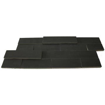 Wand Mozaïek Tegels Factory Bali 3D Zwart - Matje 20x50cm, 40 tot 60 cm, Wandtegels, Nieuw, Ophalen of Verzenden