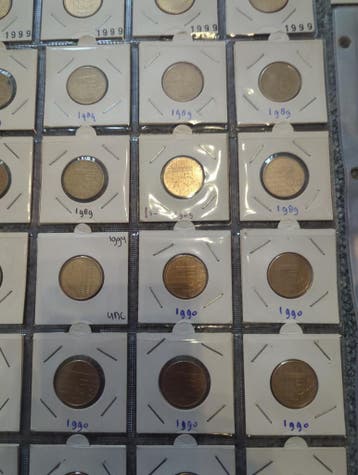 Serie 5 gulden munten 1988 tm 2001, Postzegels en Munten, Ophalen of Verzenden, Koningin Beatrix, 5 gulden, Setje