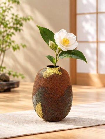 Vaas - Keramiek, goud - Japan - Kutani-porselein vaas met