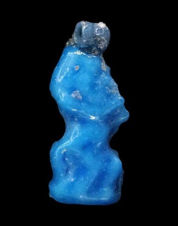 Oud-Egyptisch - Amulet van geglazuurde faïence - God Bes die