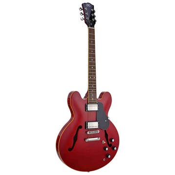 SX SEL6 Hollowbody Elektrische Gitaar Transparent Red, Ophalen of Verzenden, Nieuw