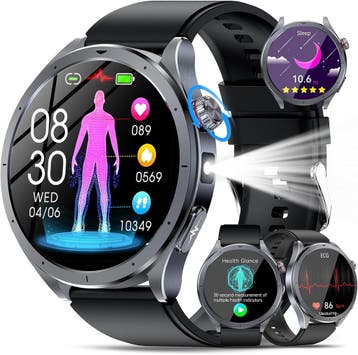 YUPENG AI Smartwatch met ChatGPT - Nieuwe retourdeal, Afstand, Zwart, Ophalen of Verzenden, Zo goed als nieuw